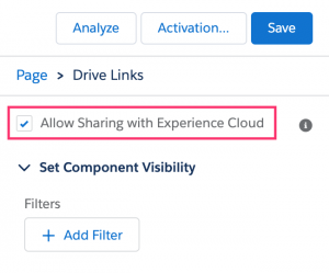 Allow sharing with Experience Cloud