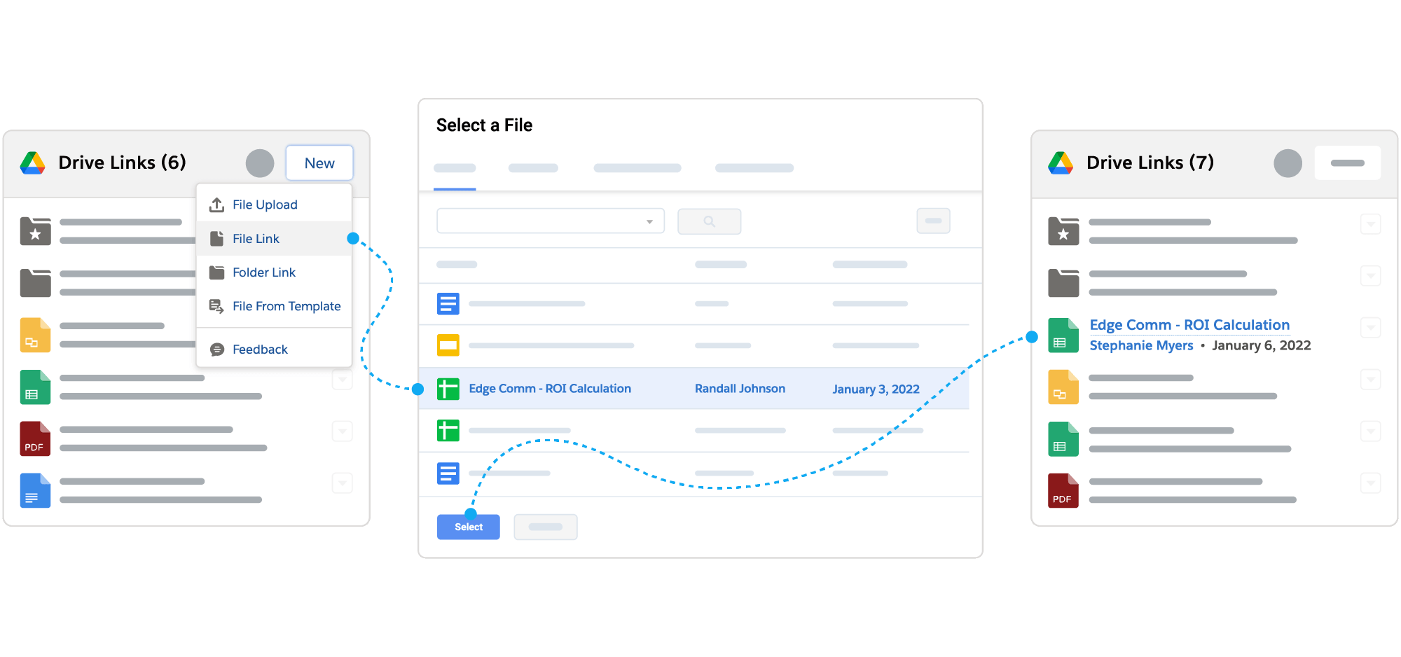 Link a file from Google Drive using Drive Connect on a Salesforce record page