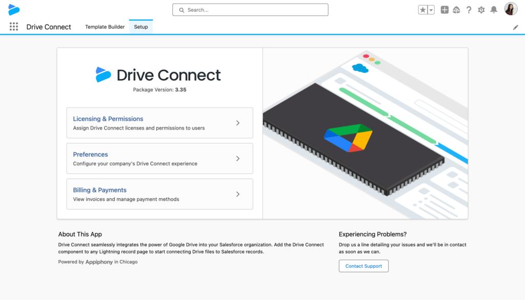Drive Connect - Setup Assistant Landing Page